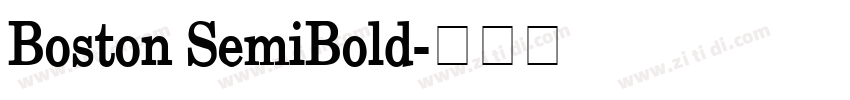 Boston SemiBold字体转换
